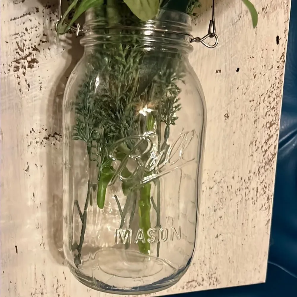 Mason Jar Floral Wall Accent
